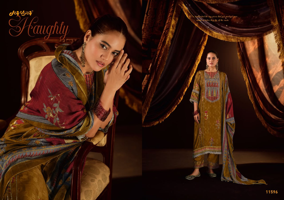 Jhoomro Jay Vijay Bemberg Muslin Plazzo Style Suits Exporter
