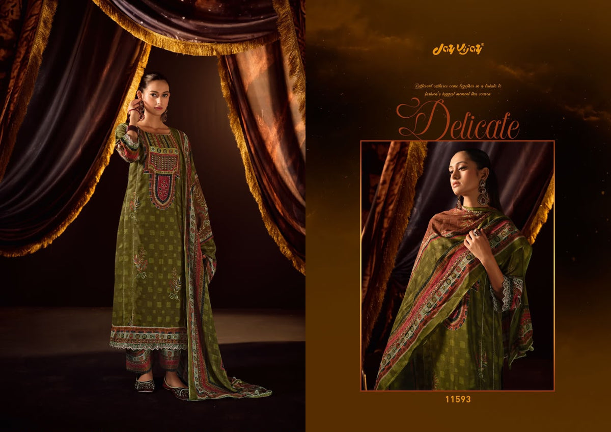 Jhoomro Jay Vijay Bemberg Muslin Plazzo Style Suits Exporter