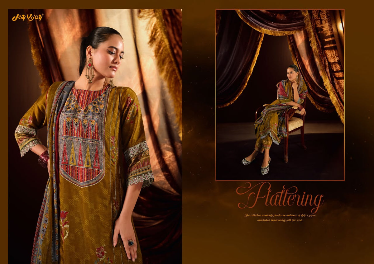 Jhoomro Jay Vijay Bemberg Muslin Plazzo Style Suits Exporter