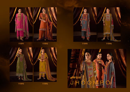 Jhoomro Jay Vijay Bemberg Muslin Plazzo Style Suits Exporter