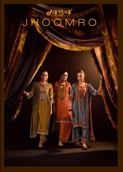Jhoomro Jay Vijay Bemberg Muslin Plazzo Style Suits Exporter