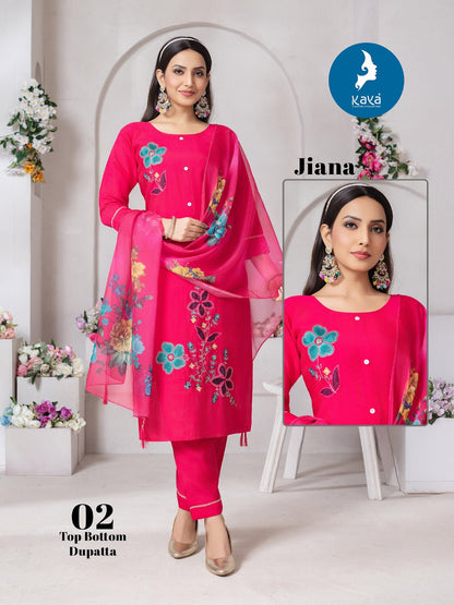 Jiana Kaya Roman Readymade Pant Style Suits Manufacturer Gujarat