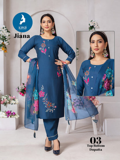 Jiana Kaya Roman Readymade Pant Style Suits Manufacturer Gujarat