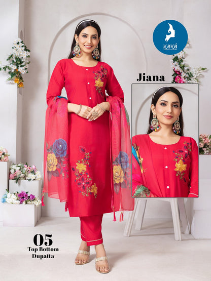 Jiana Kaya Roman Readymade Pant Style Suits Manufacturer Gujarat