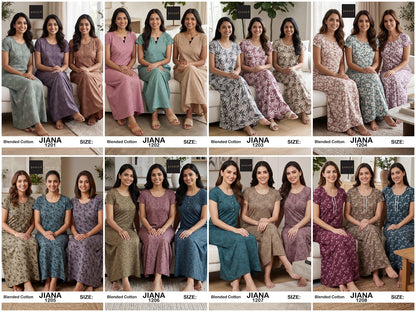 Jiana Skager Cotton Night Gowns Wholesaler