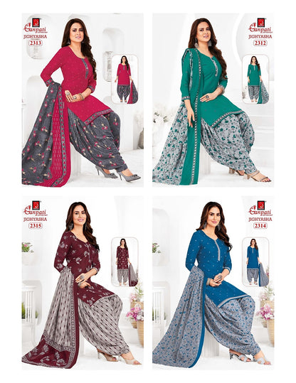 Jighyasha Vol 23 Ganpati Cotton Patiyala Style Suits Wholesale Price