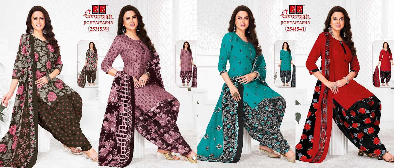Jighyasha Vol 25 Ganpati Cotton Dress Material Exporter Gujarat