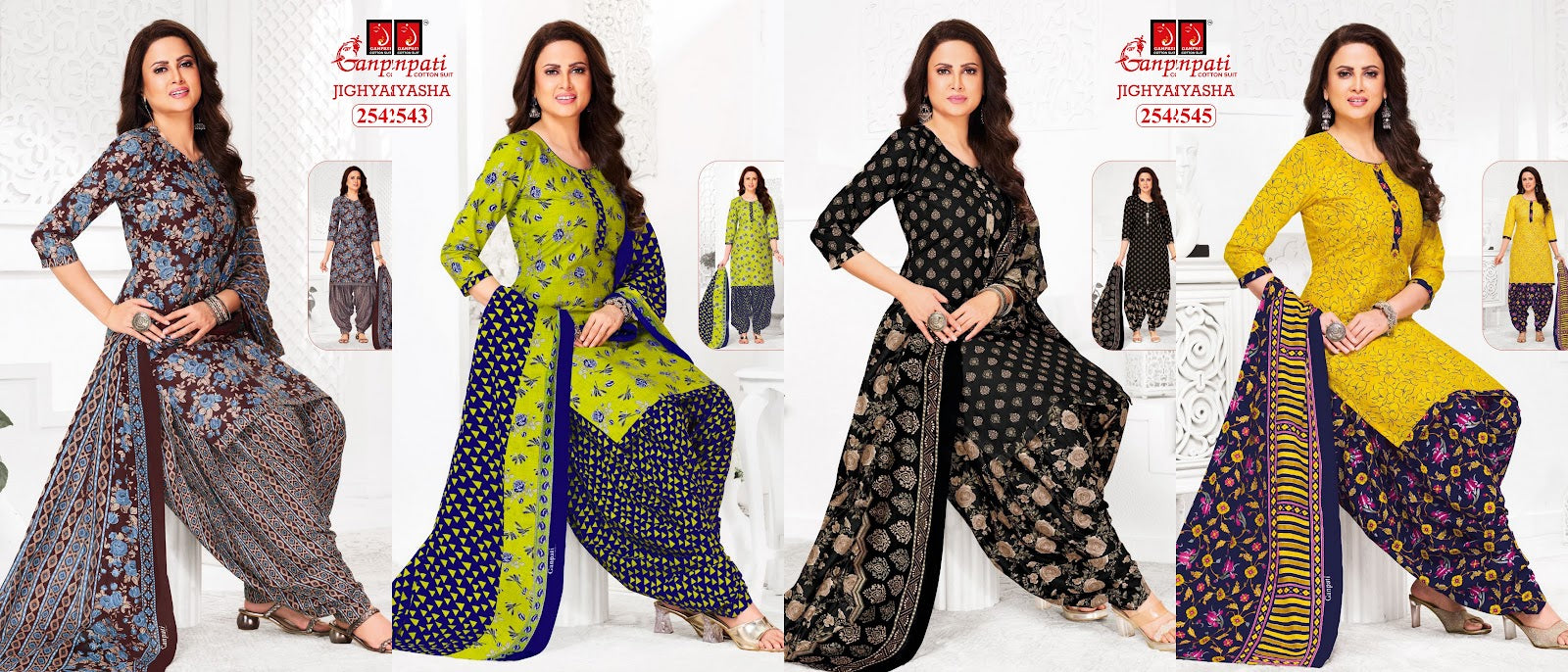 Jighyasha Vol 25 Ganpati Cotton Dress Material Exporter Gujarat