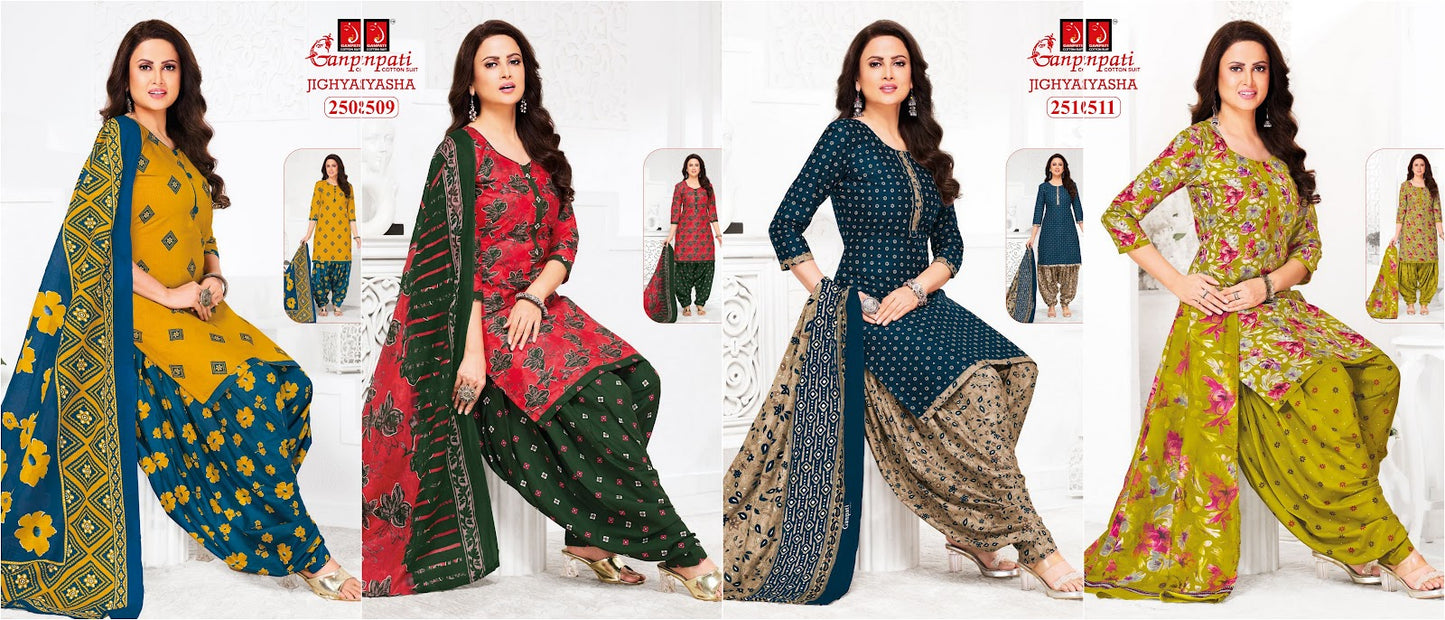 Jighyasha Vol 25 Ganpati Cotton Dress Material Exporter Gujarat