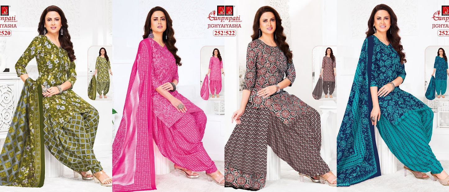 Jighyasha Vol 25 Ganpati Cotton Dress Material Exporter Gujarat