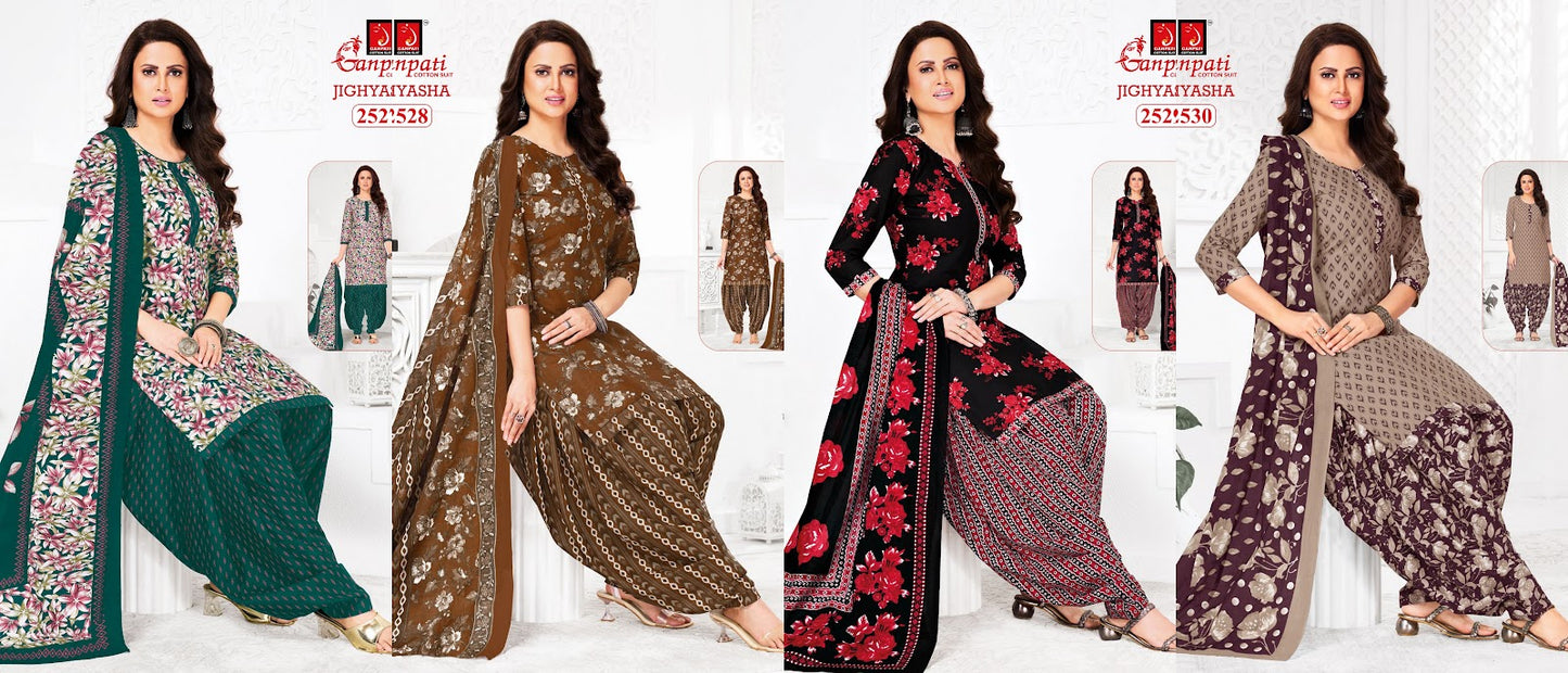 Jighyasha Vol 25 Ganpati Cotton Dress Material Exporter Gujarat