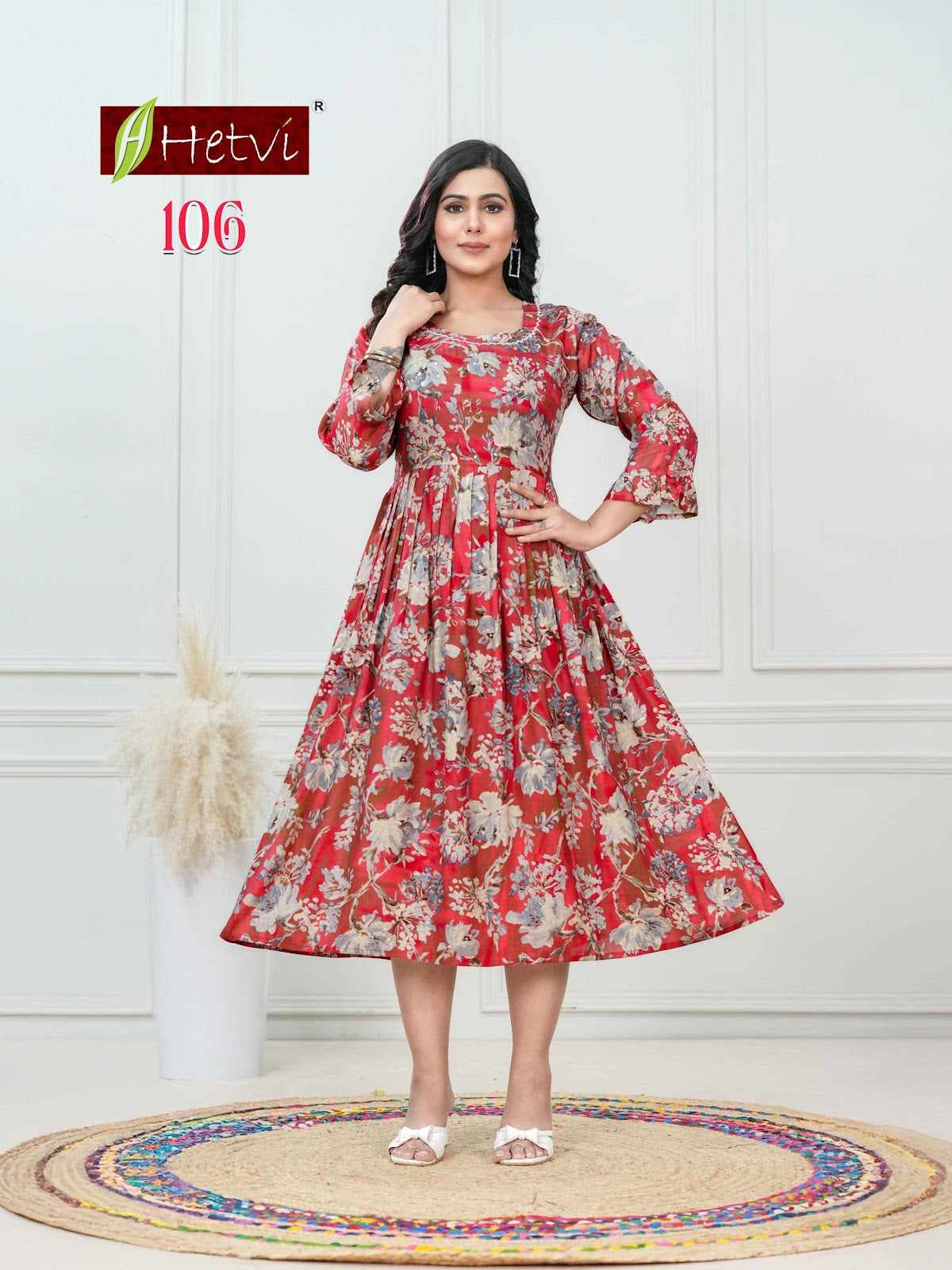 Jigisha Hetvi Muslin Anarkali Kurtis Manufacturer Ahmedabad