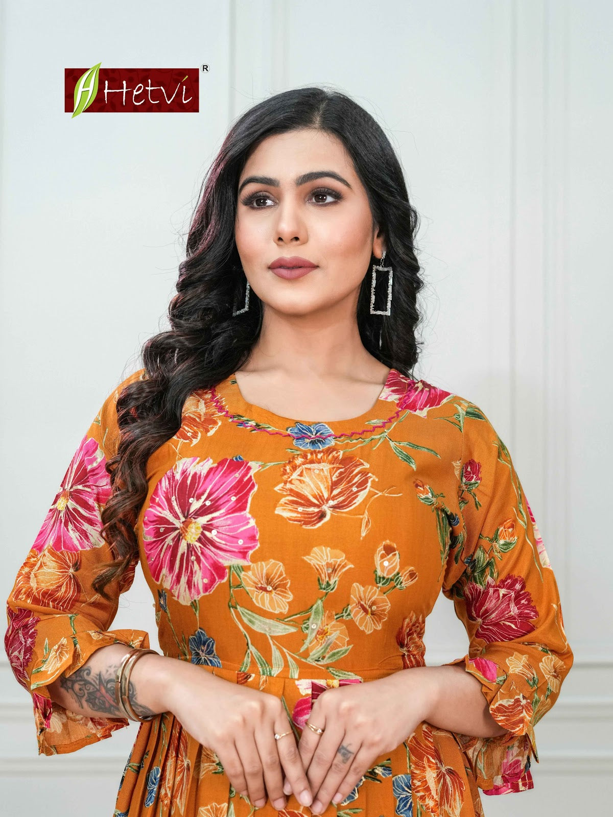 Jigisha Hetvi Muslin Anarkali Kurtis Manufacturer Ahmedabad