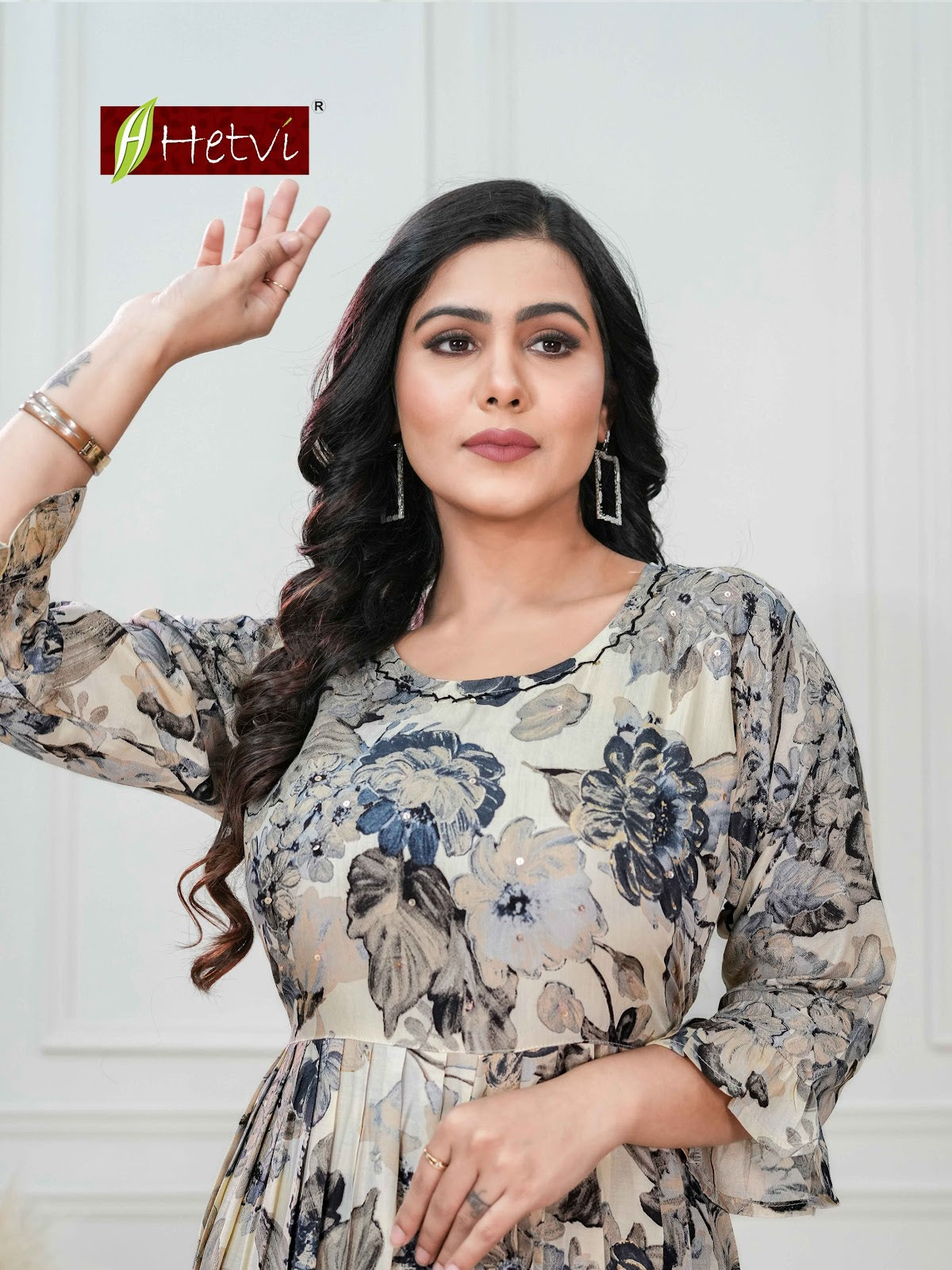 Jigisha Hetvi Muslin Anarkali Kurtis Manufacturer Ahmedabad