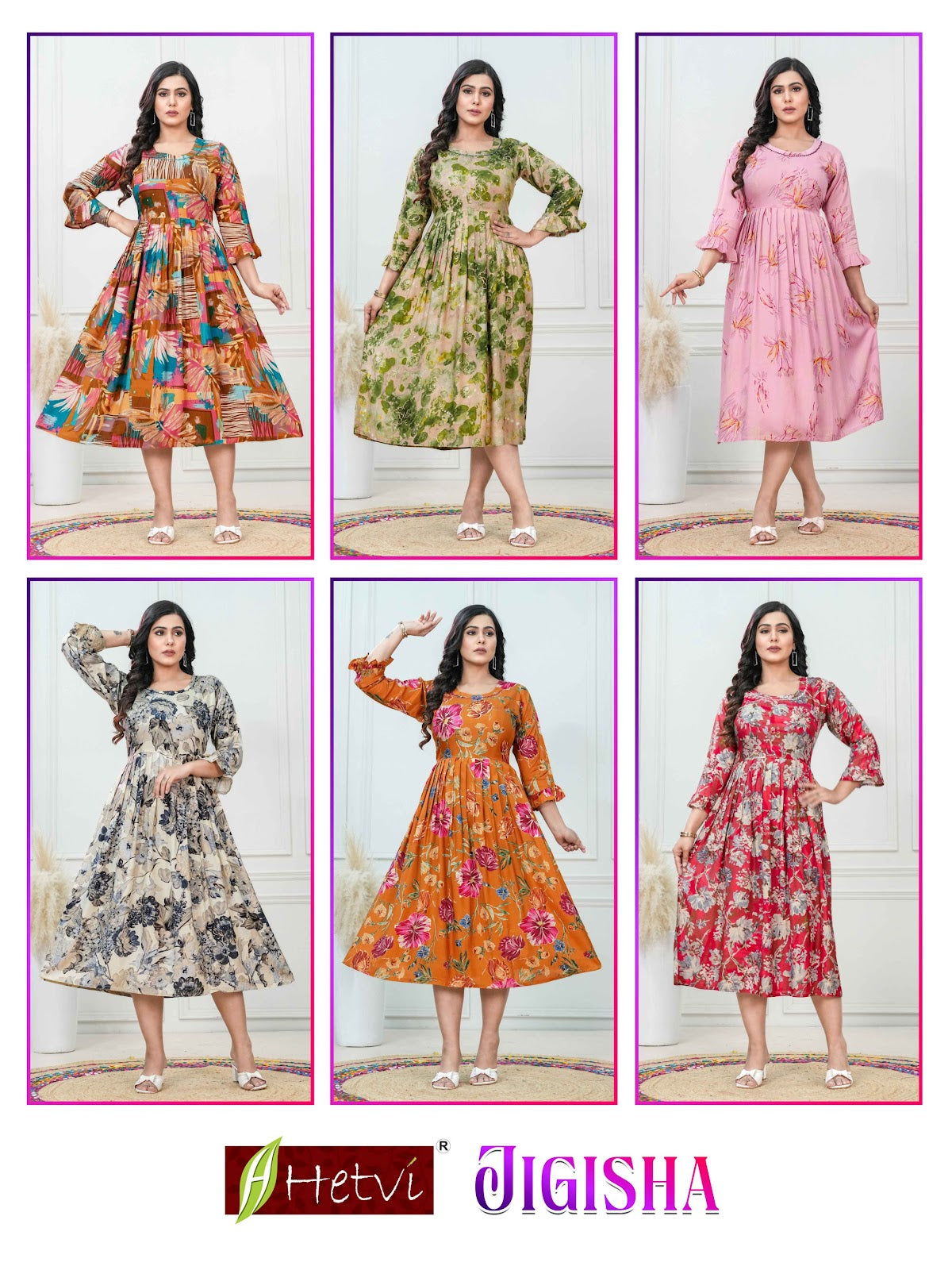 Jigisha Hetvi Muslin Anarkali Kurtis Manufacturer Ahmedabad