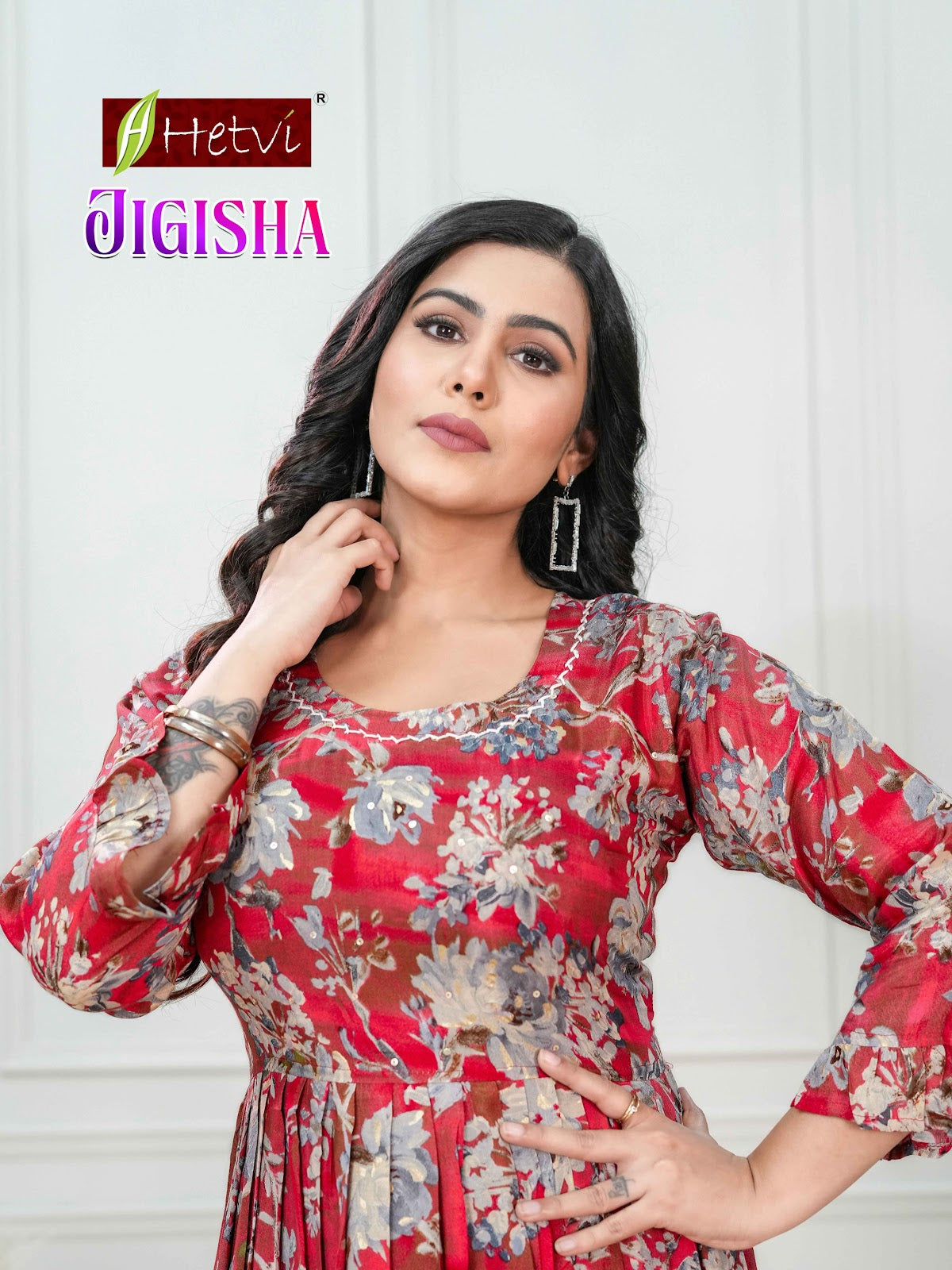 Jigisha Hetvi Muslin Anarkali Kurtis Manufacturer Ahmedabad
