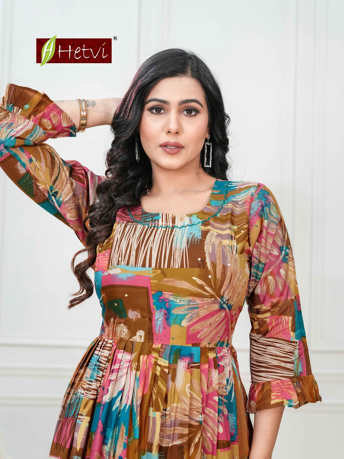 Jigisha Hetvi Muslin Anarkali Kurtis Manufacturer Ahmedabad