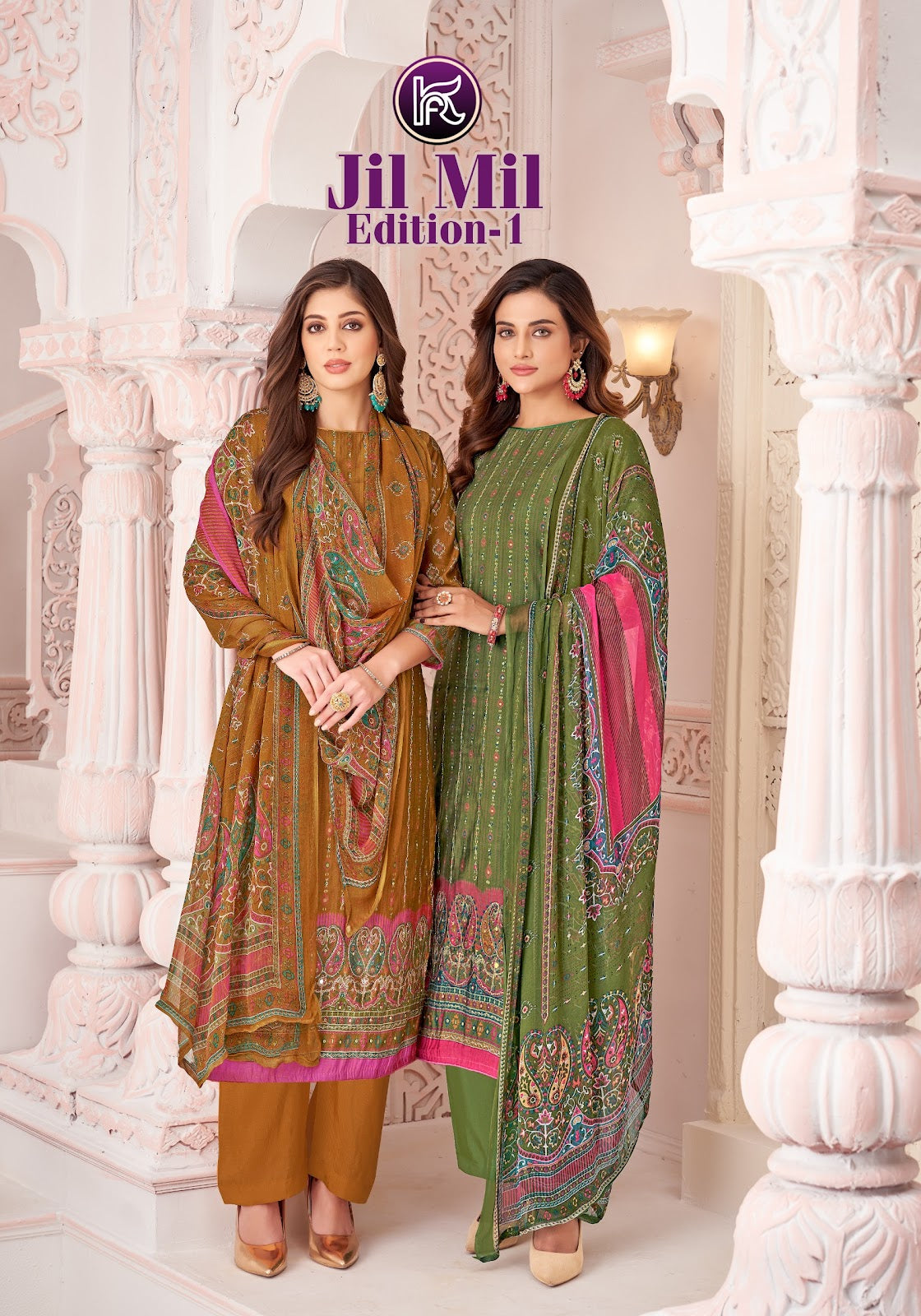 Jil Mil Edition 1 Kala Fashion Pure Muslin Pant Style Suits Supplier India