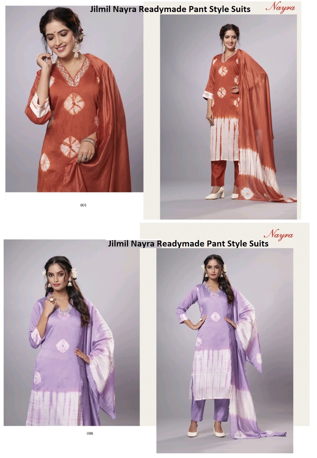 Jilmil Nayra Silk Readymade Pant Style Suits Manufacturer Ahmedabad