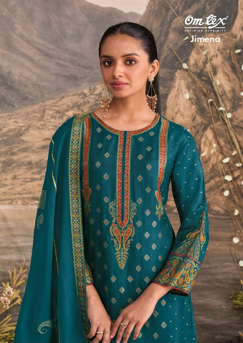 Jimena Omtex Silk Jacquard Pant Style Suits Manufacturer