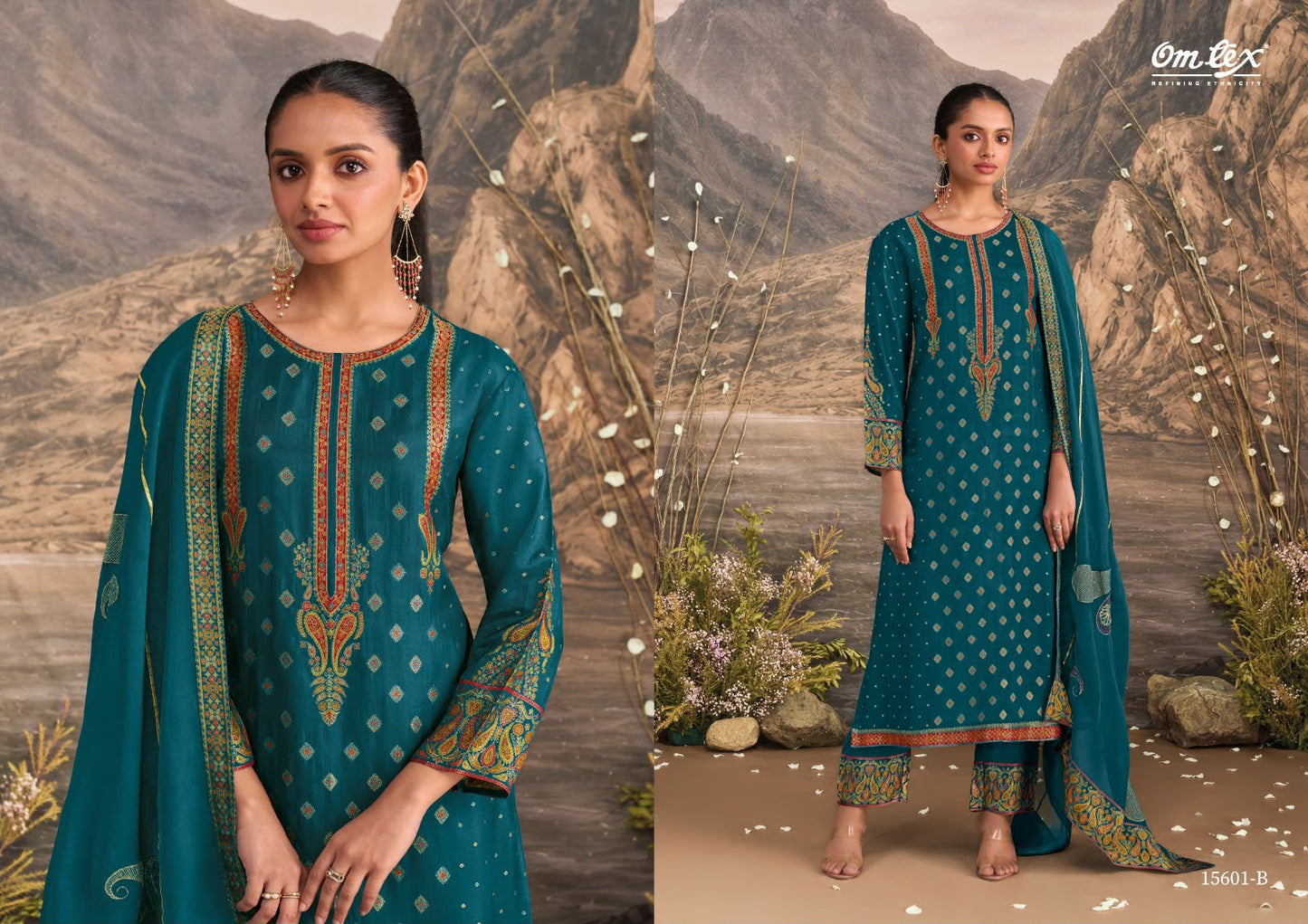 Jimena Omtex Silk Jacquard Pant Style Suits Manufacturer
