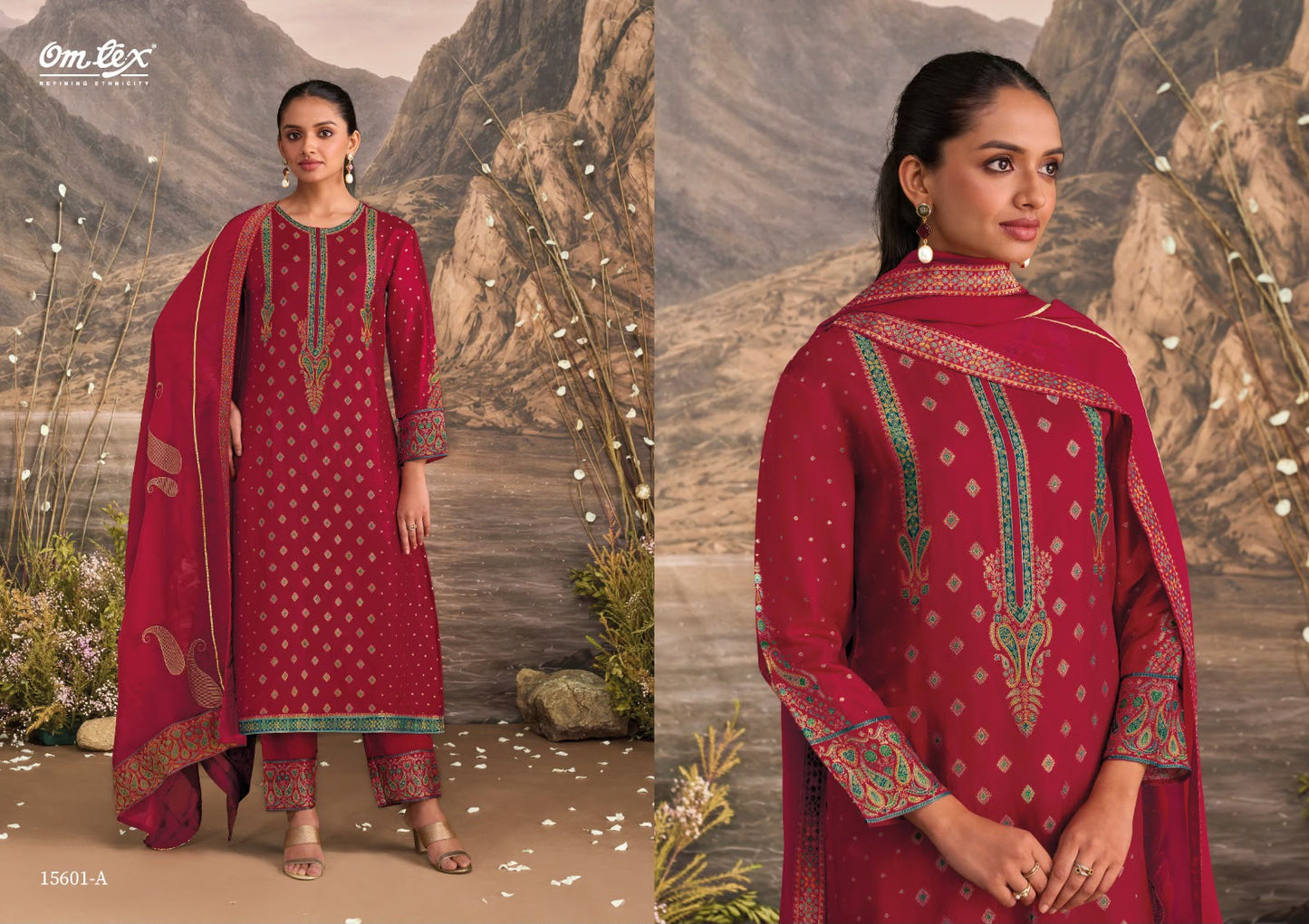 Jimena Omtex Silk Jacquard Pant Style Suits Manufacturer
