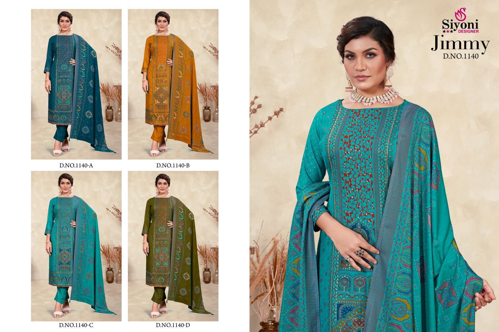 Jimmy Siyoni Viscose Pashmina Suits Exporter Ahmedabad