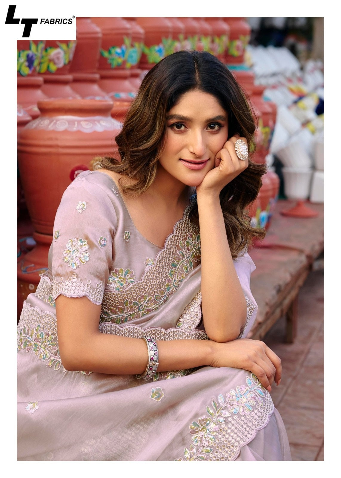 Jimmy Vol 6 Lt Fabrics Sarees Wholesaler Ahmedabad