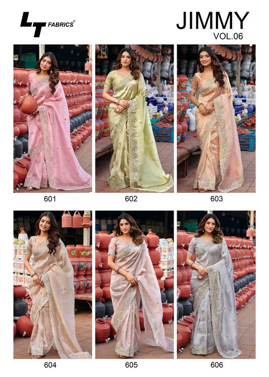 Jimmy Vol 6 Lt Fabrics Sarees Wholesaler Ahmedabad