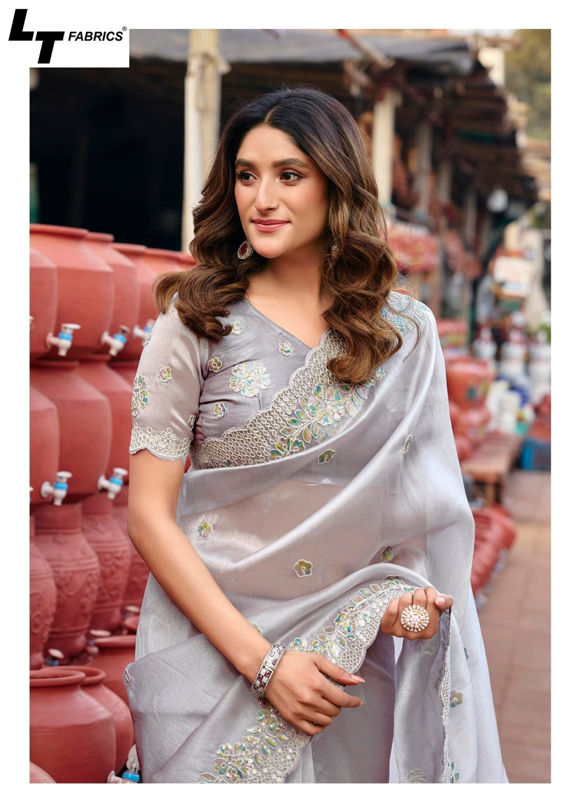 Jimmy Vol 6 Lt Fabrics Sarees Wholesaler Ahmedabad