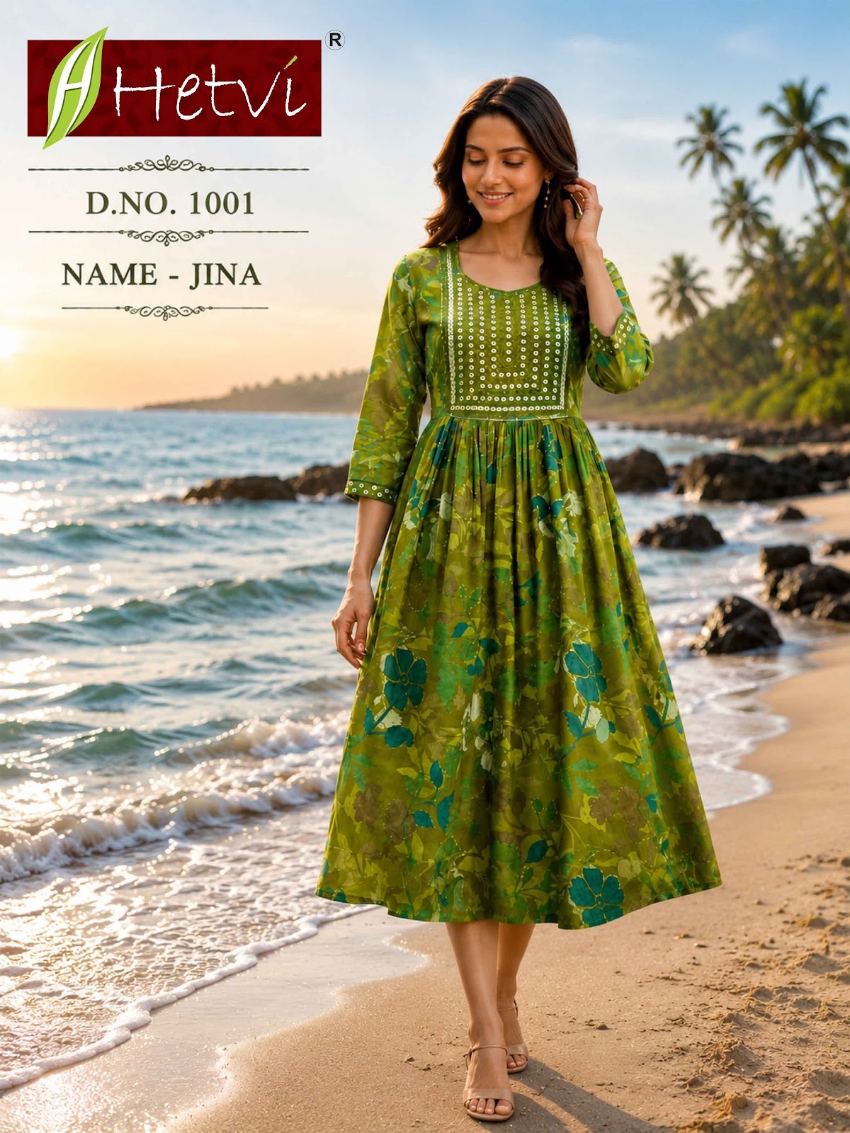 Jina Hetvi Anarkali Kurtis Wholesaler Gujarat