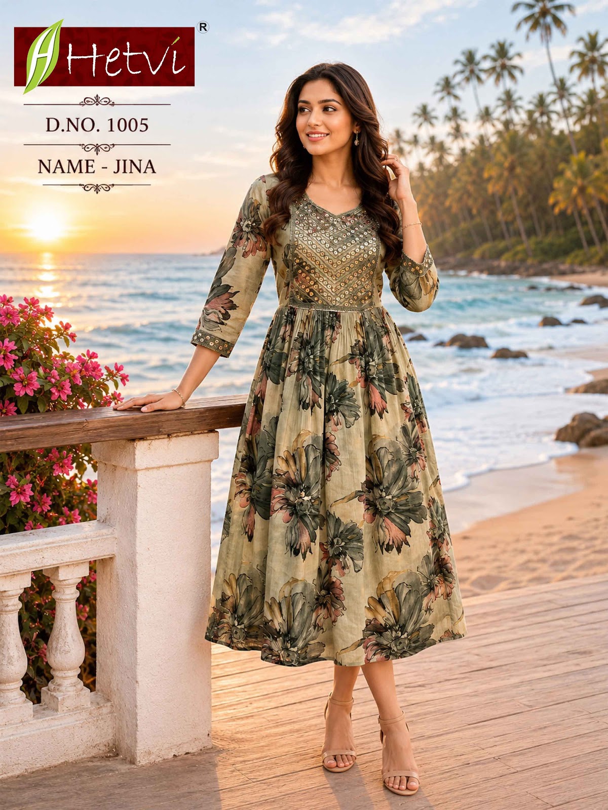Jina Hetvi Anarkali Kurtis Wholesaler Gujarat