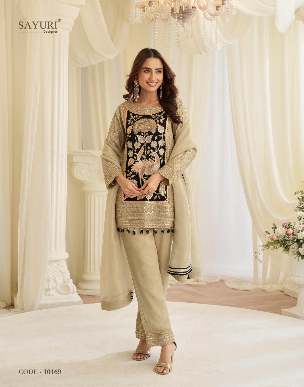 Jinayaa Sayuri Crape Silk Readymade Suits Exporter Ahmedabad