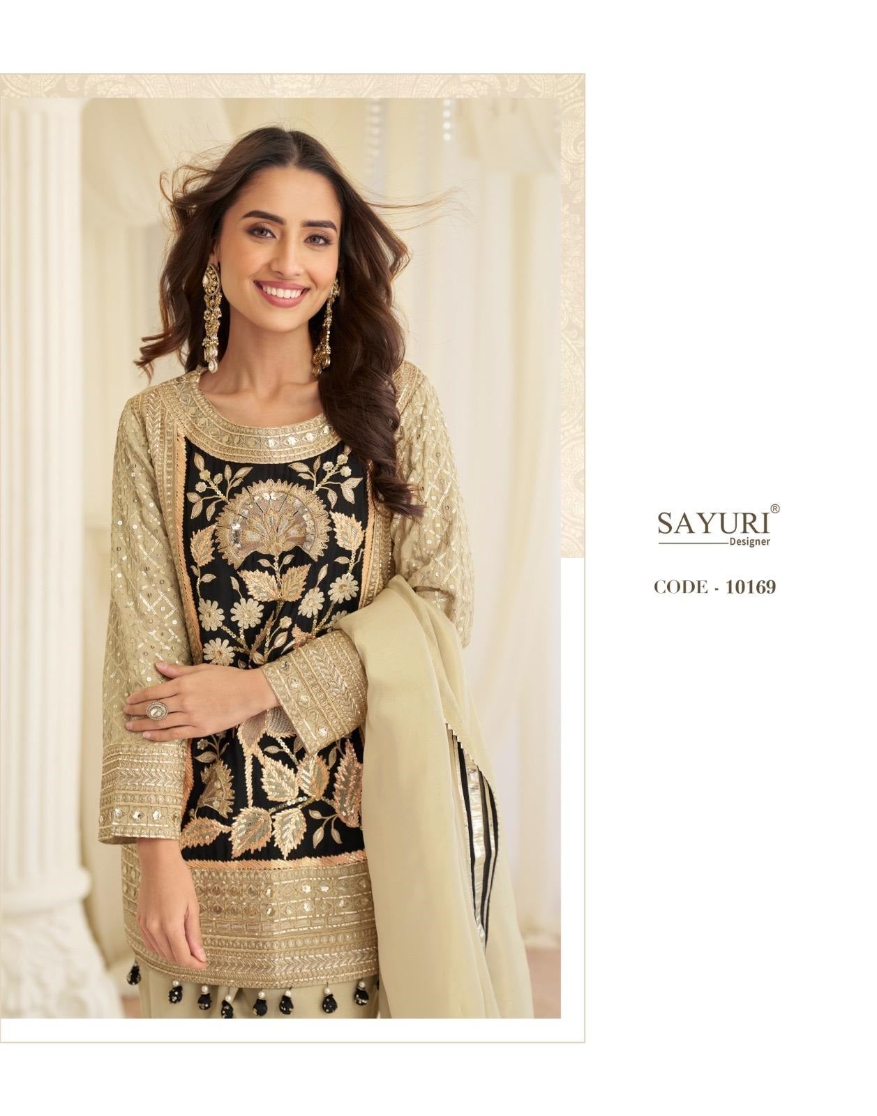Jinayaa Sayuri Crape Silk Readymade Suits Exporter Ahmedabad