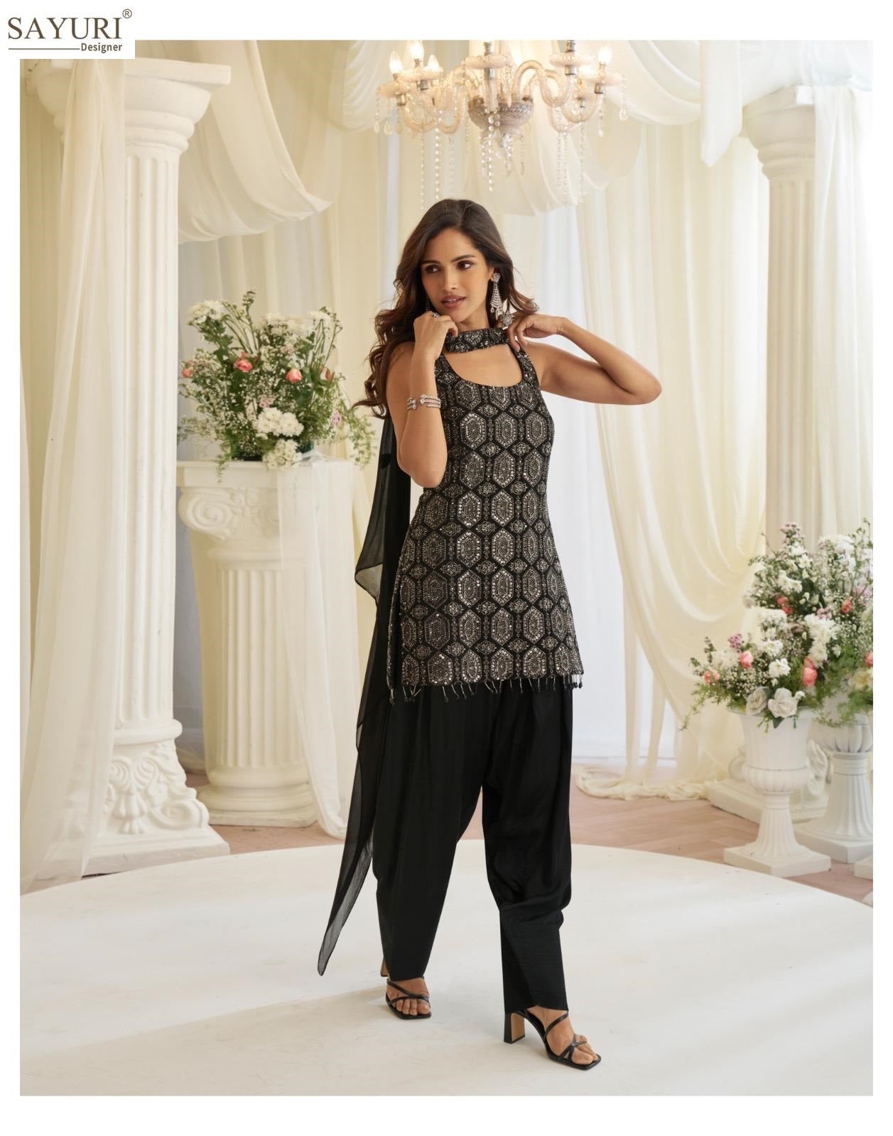 Jinayaa Sayuri Crape Silk Readymade Suits Exporter Ahmedabad