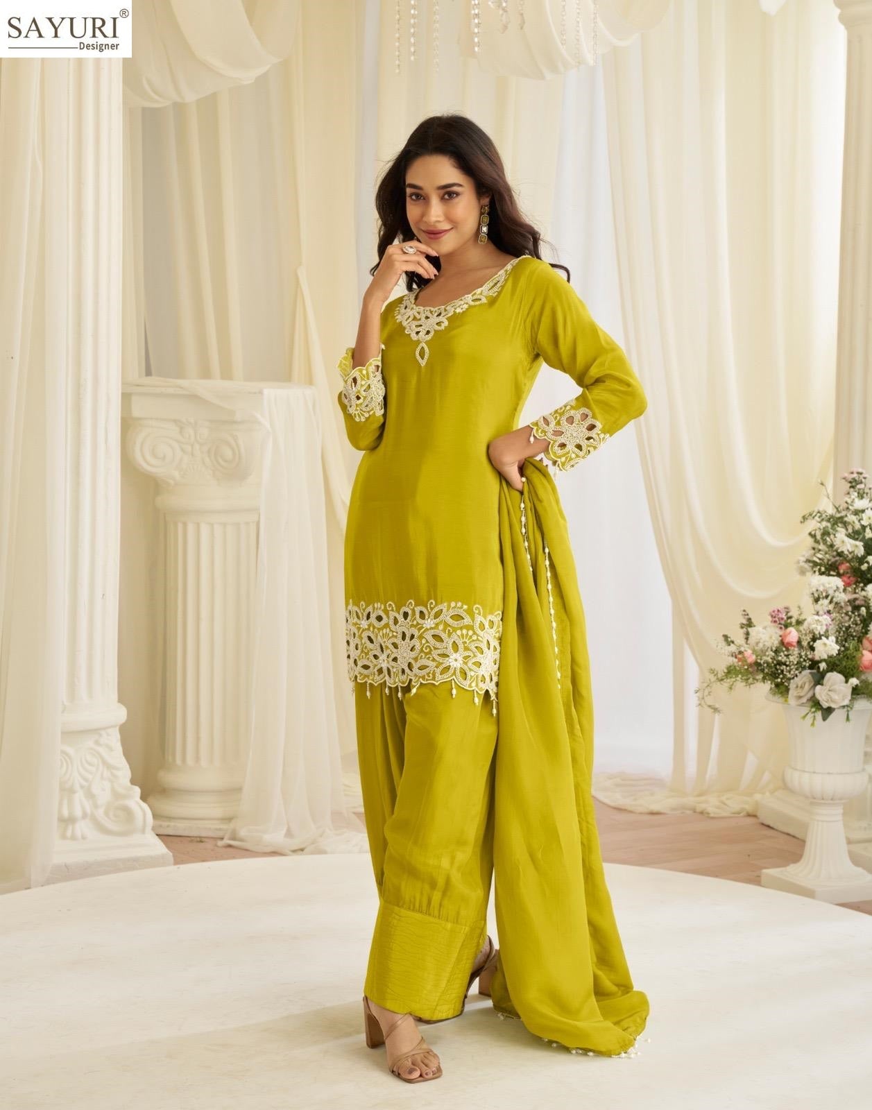 Jinayaa Sayuri Crape Silk Readymade Suits Exporter Ahmedabad