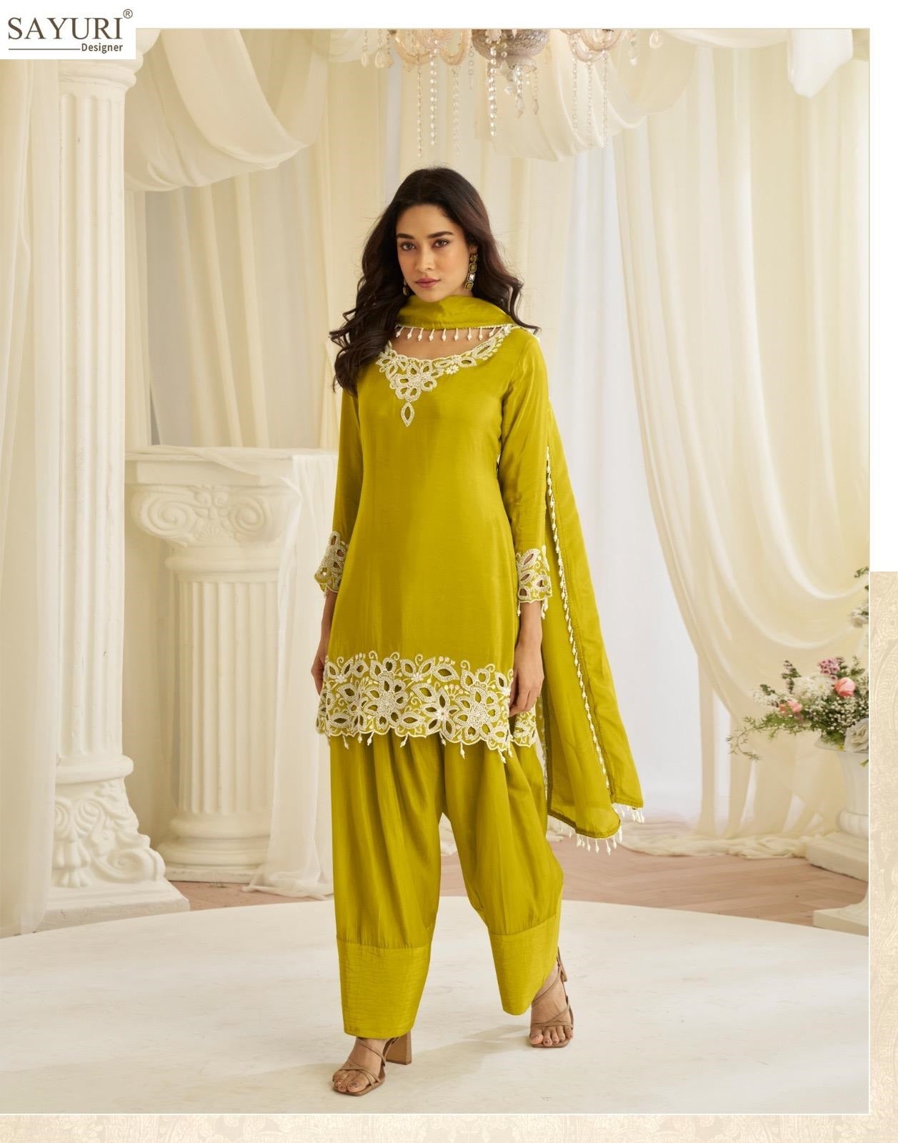 Jinayaa Sayuri Crape Silk Readymade Suits Exporter Ahmedabad