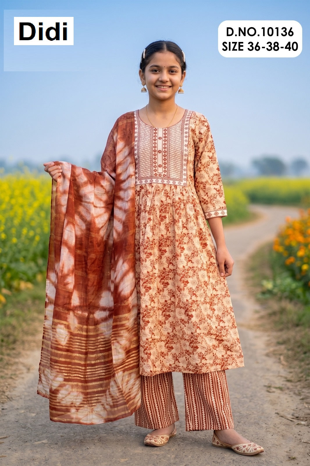 Jinisha 10 Dn 10136 Didi Rayon Girls Readymade Pant Suits Wholesale Price