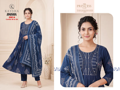 Jinisha Kysa Reyon Readymade Anarkali Suits Supplier Gujarat