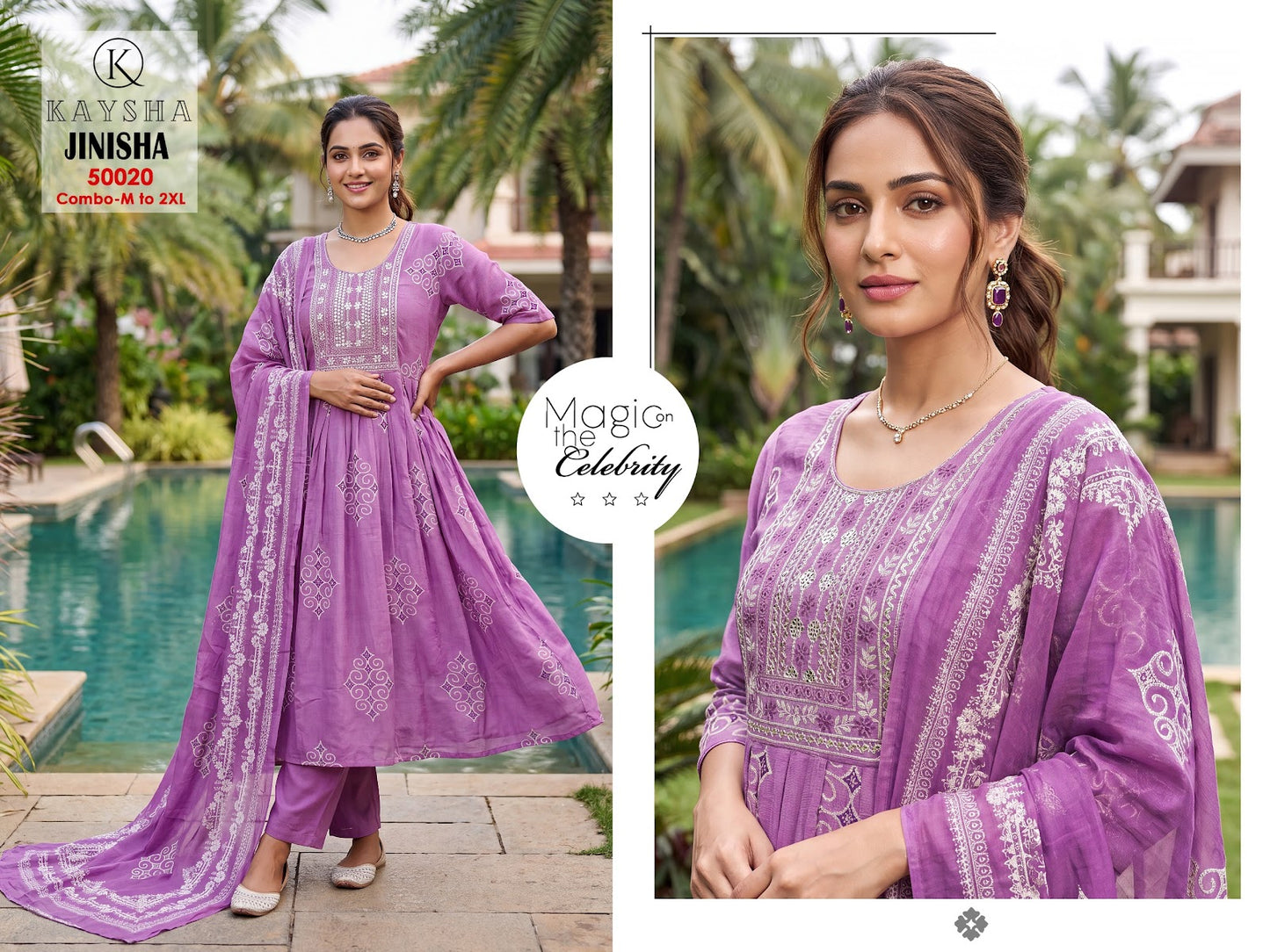 Jinisha Kysa Reyon Readymade Anarkali Suits Supplier Gujarat