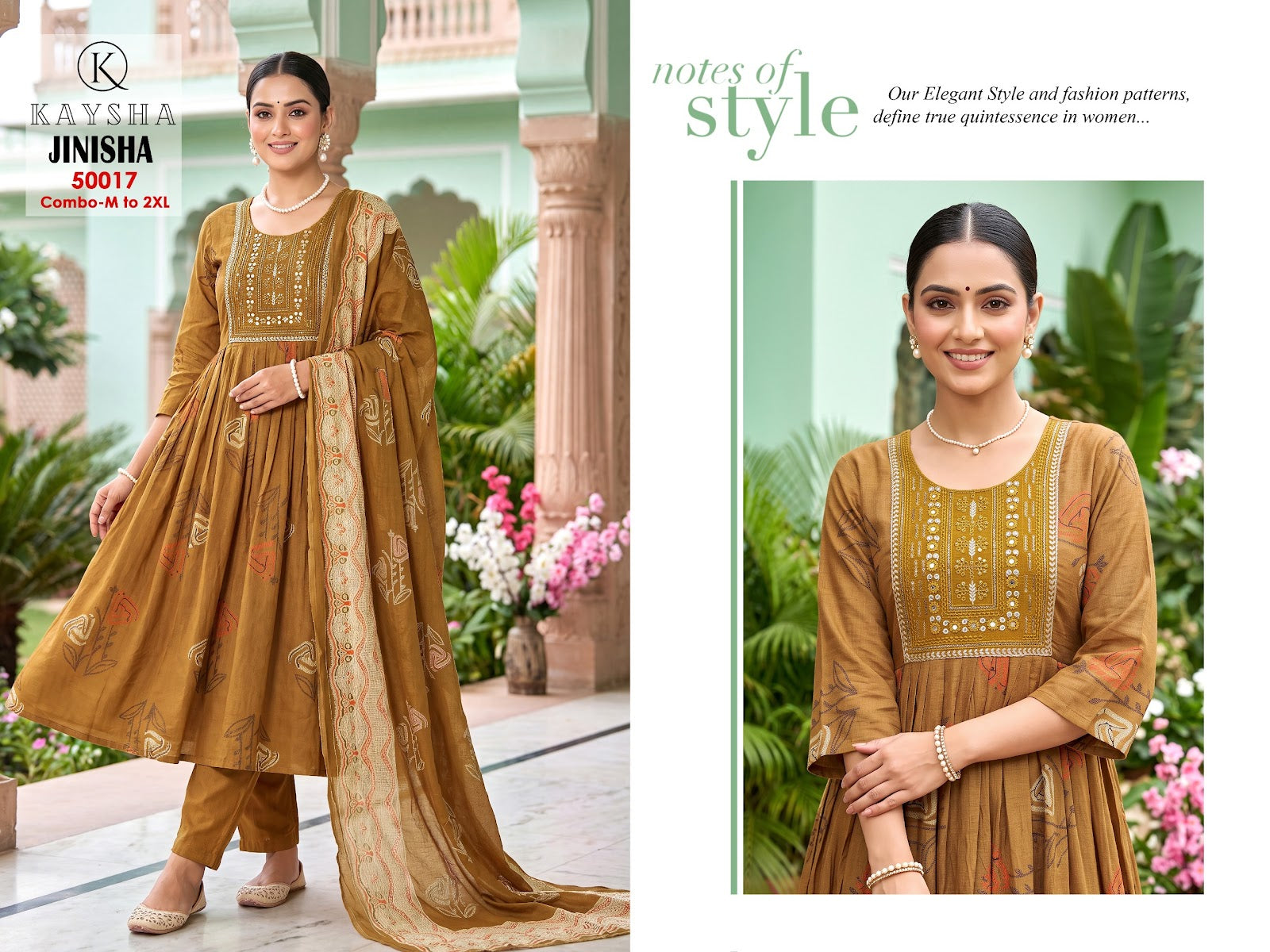 Jinisha Kysa Reyon Readymade Anarkali Suits Supplier Gujarat