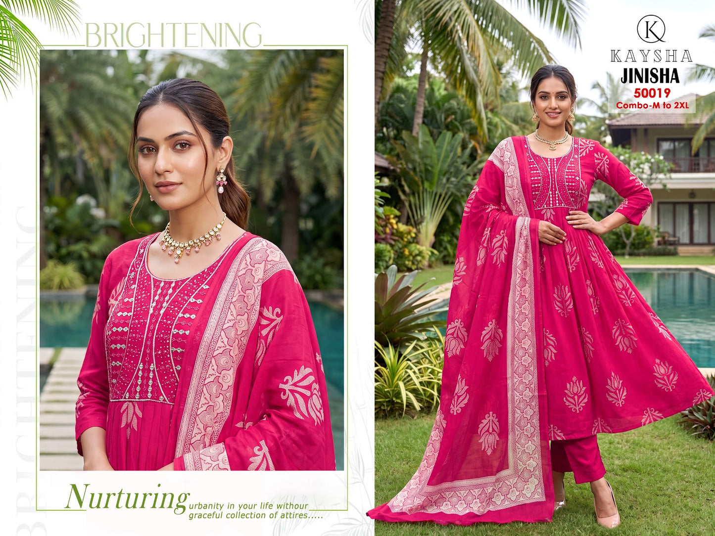 Jinisha Kysa Reyon Readymade Anarkali Suits Supplier Gujarat
