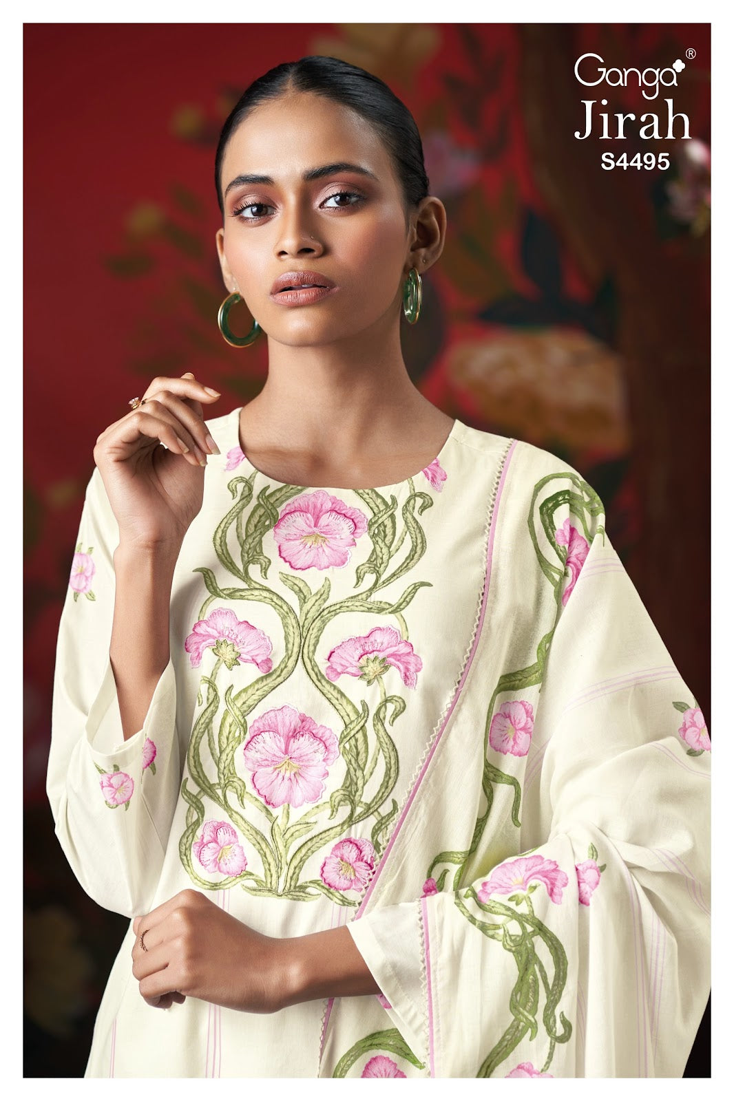 Jirah 4495 Ganga Cotton Plazzo Style Suits Wholesaler Gujarat