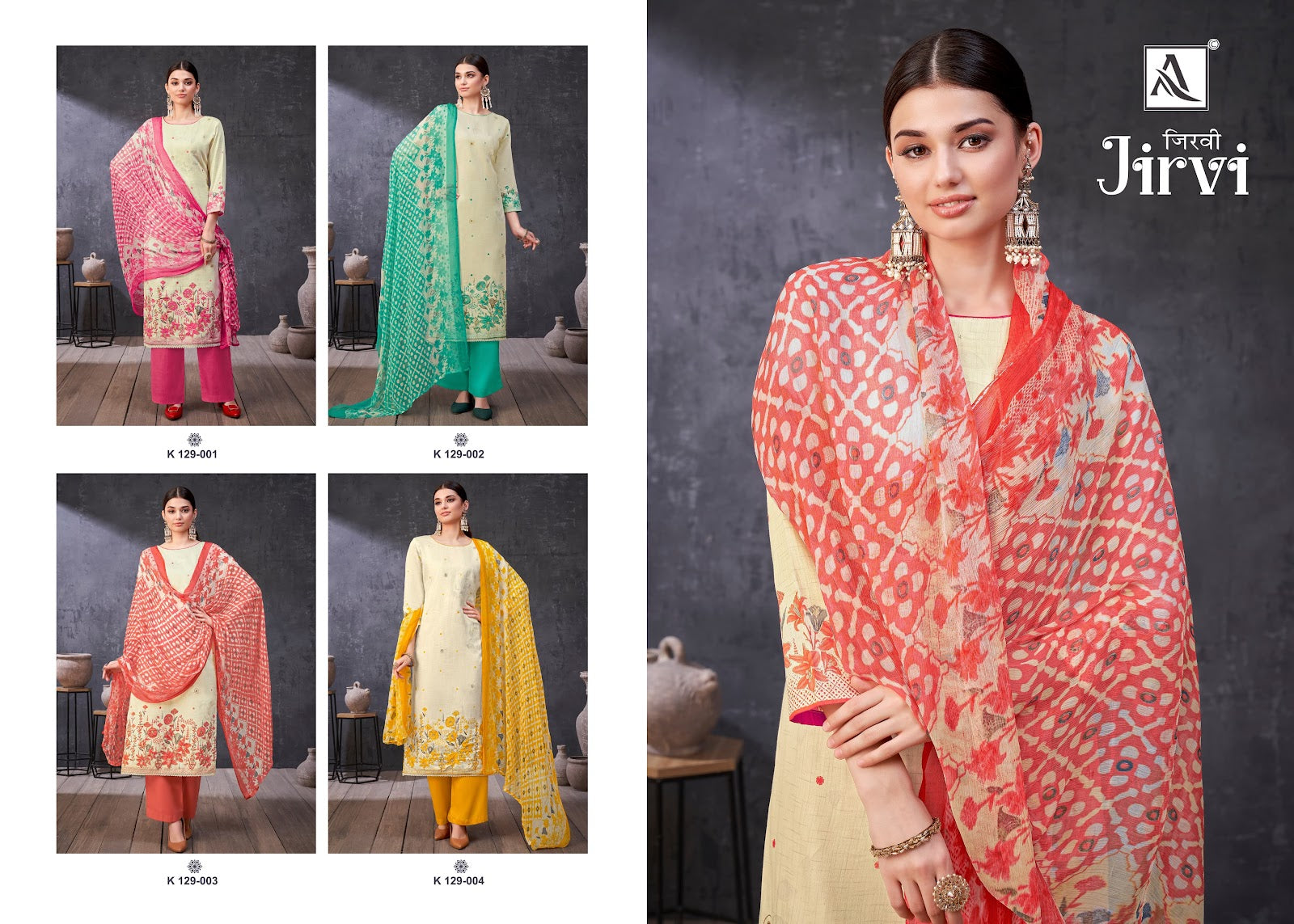 Jirvi Alok Pure Zam Pant Style Suits Wholesale Price
