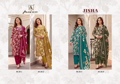 Jisha Alok Pure Zam Karachi Salwar Suits Wholesale