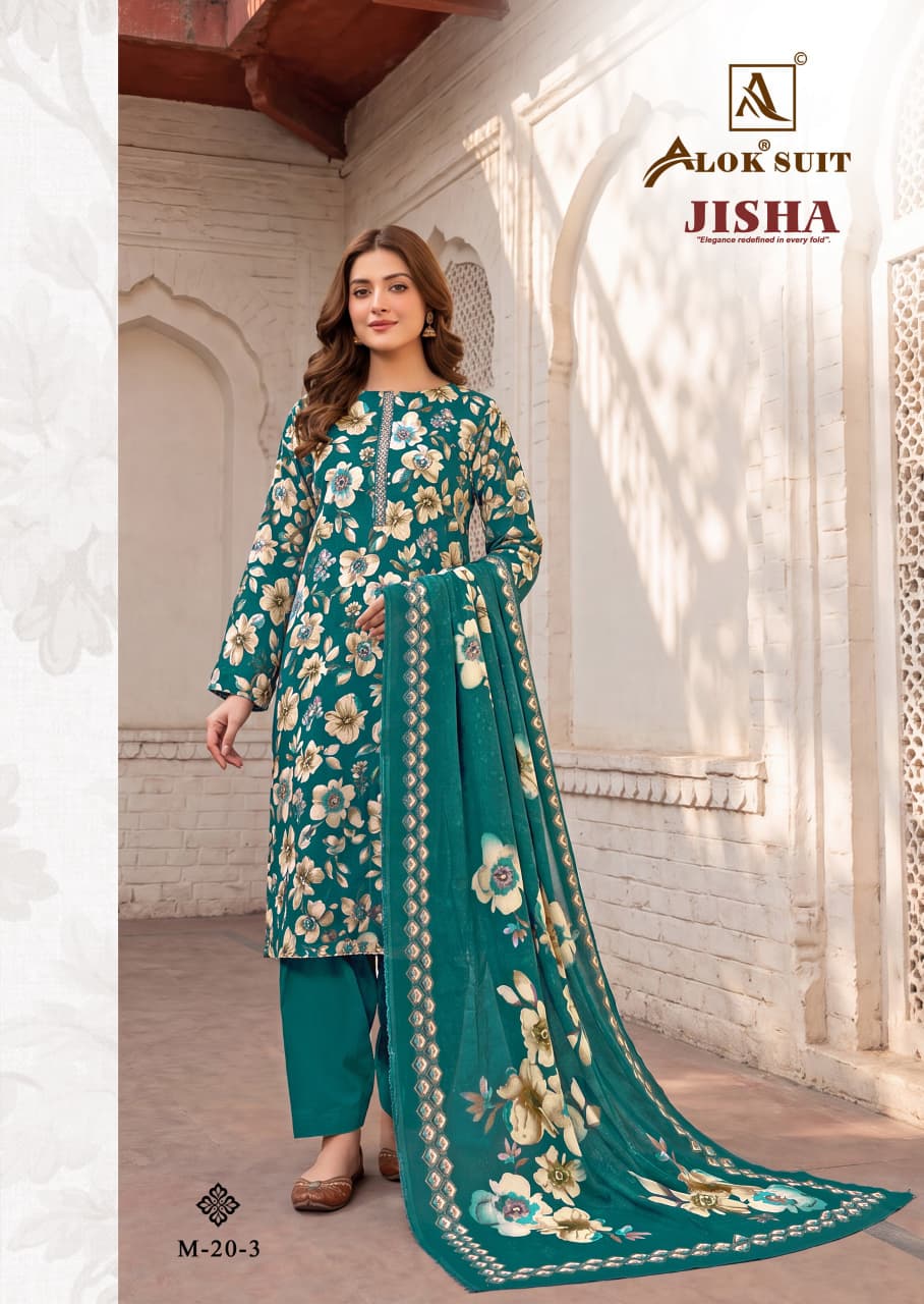 Jisha Alok Pure Zam Karachi Salwar Suits Wholesale