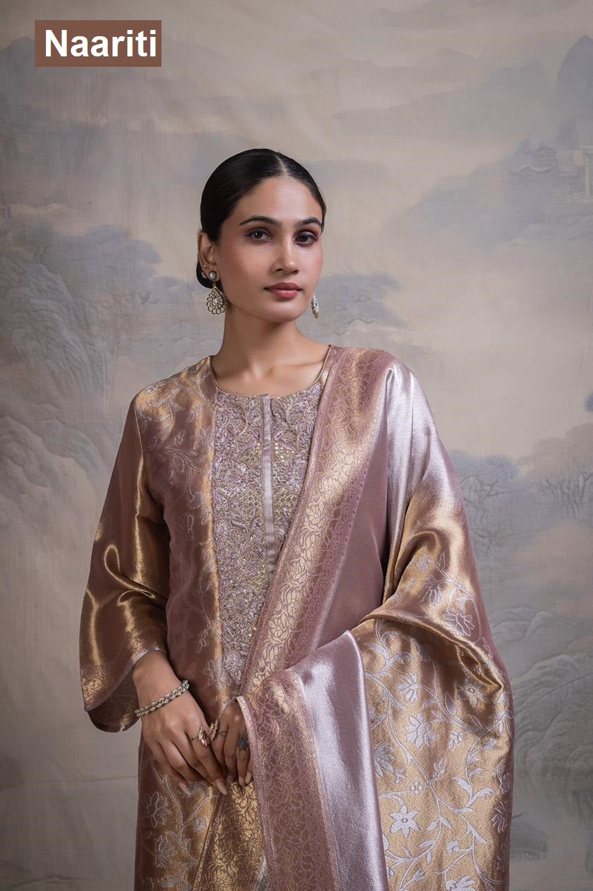 Jismin 2855 Naariti Madurai Silk Pant Style Suits Wholesaler Gujarat
