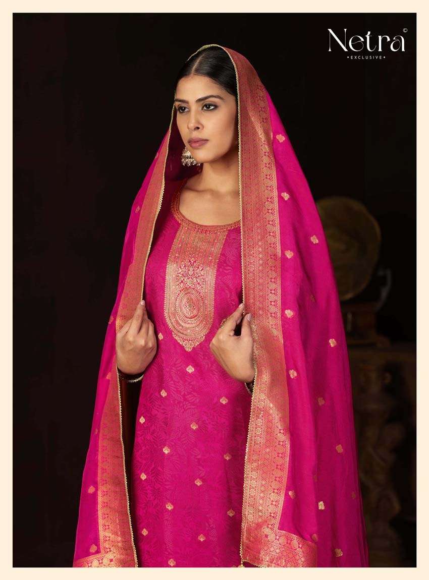 Jitika Netra Silk Pant Style Suits Exporter India