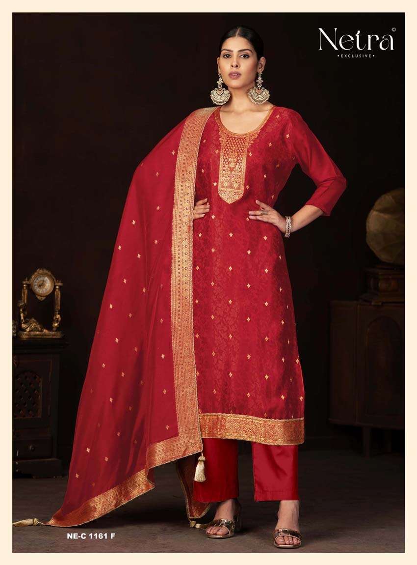 Jitika Netra Silk Pant Style Suits Exporter India