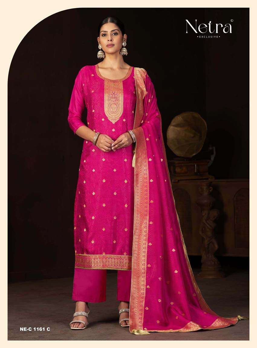 Jitika Netra Silk Pant Style Suits Exporter India